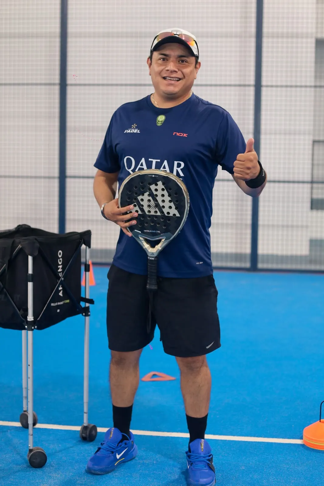 Luis Piña, coach de pádel de GAMA Club, en la cancha